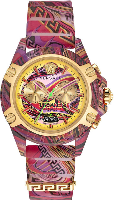 Versace Unisex Armbanduhr 44 mm Armband Silikon CHRONO ACTIVE